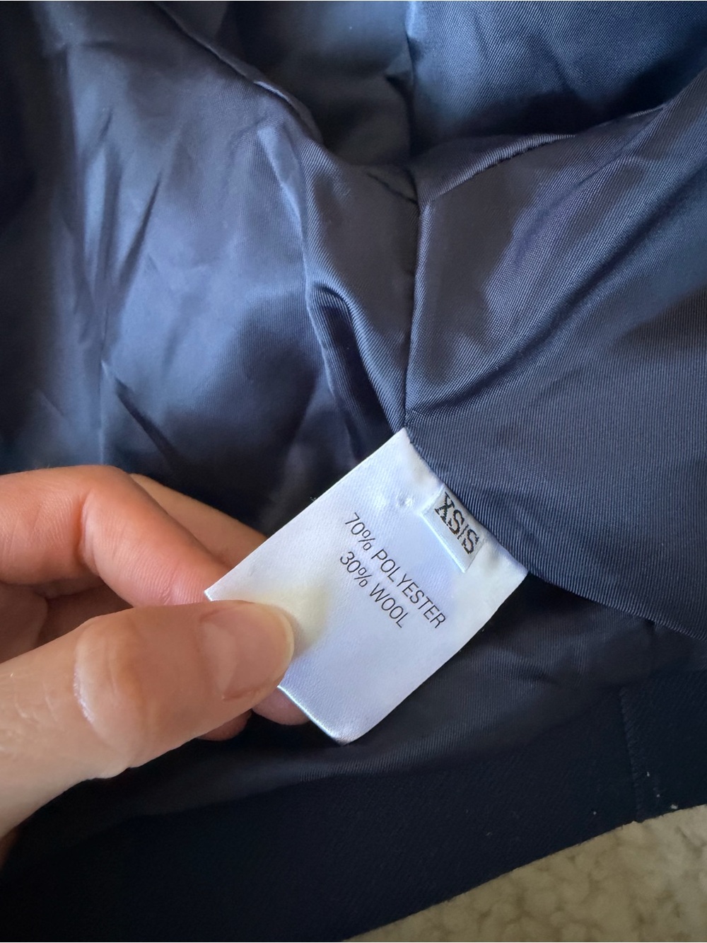 Frankie Shop Cropped Bomber Jacket in Navy - Picture 7 of 7